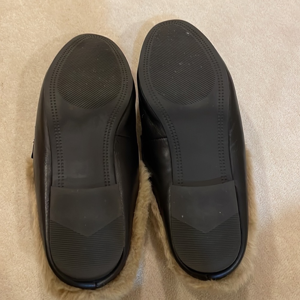 Steve Madden Khloe Black Leather Fur lined Loafer in size 10 - Picture 5 of 5